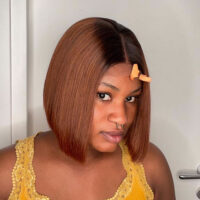 10 Inches Caffè Ombre Brown Bone Straight