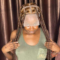 Brown Box Braided Wig